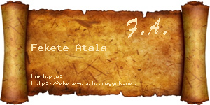 Fekete Atala névjegykártya